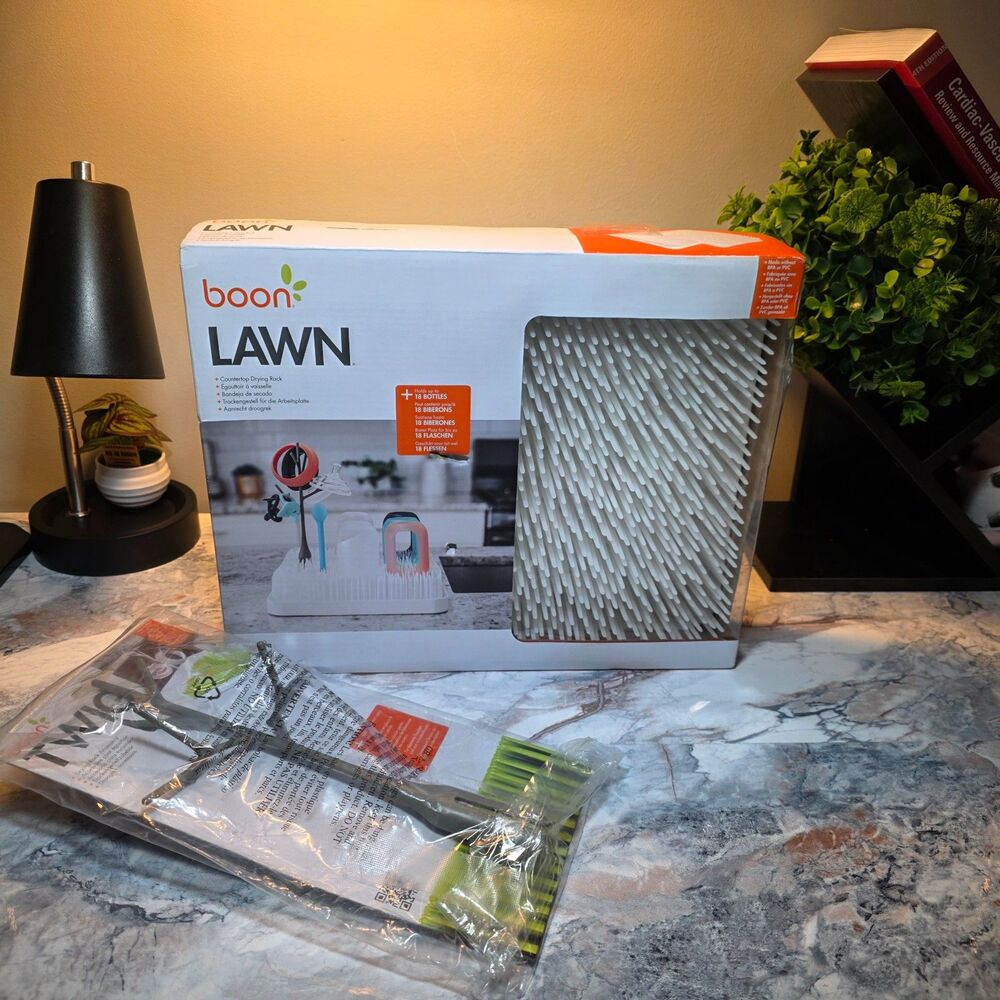 Boon Lawn Baby Bottle Drying Rack White With Twig Accessory